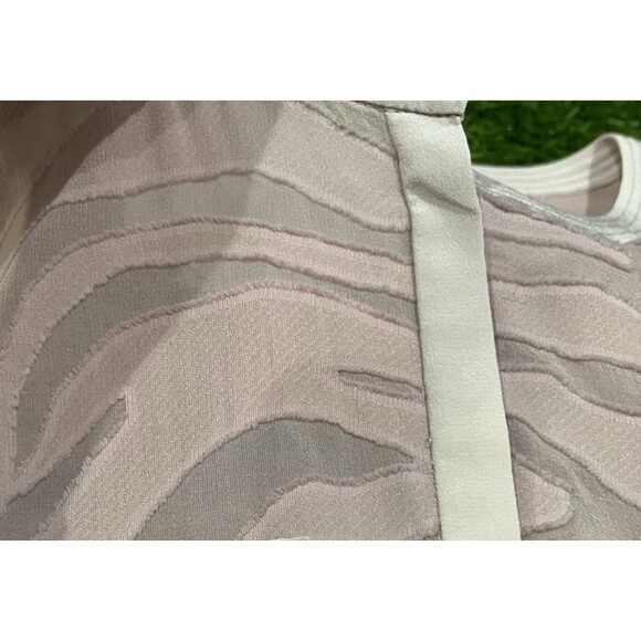Rebecca Taylor Button Up Blouse Women's Pink Blush Animal Print Silk Sheer Top 2 - Picture 2 of 13